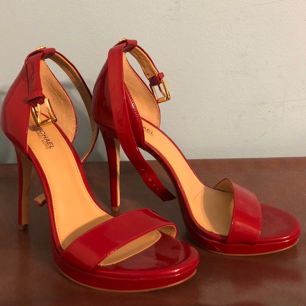 Michael Kors Red Sandal Heels